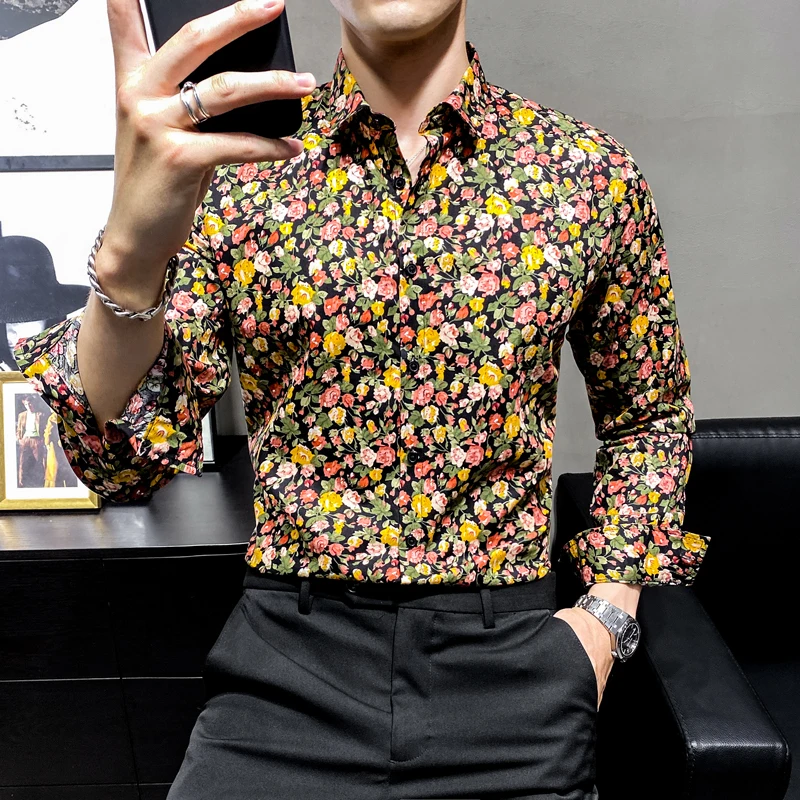 Рубашка мужская приталенная с длинным рукавом 95% хлопок размеры до 5XL | Мужская