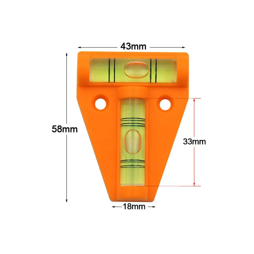 

T-Type Spirit Level Measurement Instrument Triangular Level Mini Bubble Level Protractor Spirit Magnetic For TV Rack Photo Fram