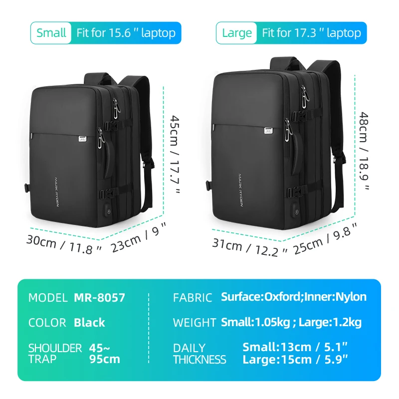 

Mark Ryden New Water Repellent Travel Backpack High Capacity Laptop Men Bag