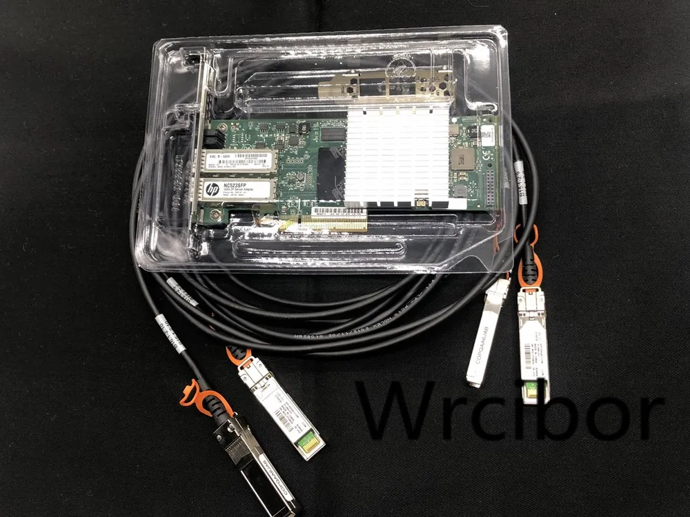 HP NC523SFP QLE3242   10GbE 593742-001 593715 PCI-E NIC   2*3  SFP