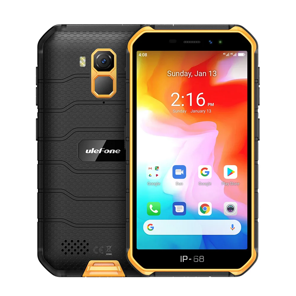 Ulefone Armor X7 Андроид 10 прочный смартфон IP68 водонепроницаемый телефон 2ГБ 16ГБ NFC 4G LTE Глобальные телефоны Мовилес