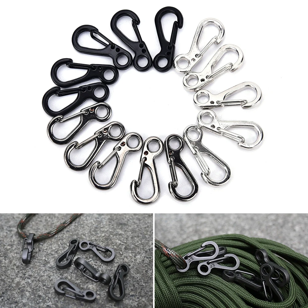 

5PCS Mini SF Spring Backpack Clasps Climbing Carabiners EDC Keychain Camping Bottle Hooks Paracord Tactical Survival Gear