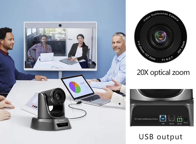 Камера видеоконференции Tenveo NV20U 2 МП 20-кратный зум HD 1080p USB | Компьютеры и офис