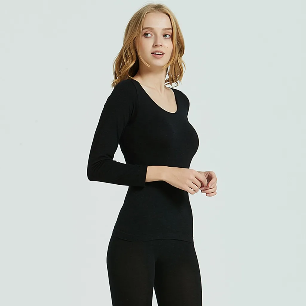 Женский комплект термобелья зимний теплый костюм с подштанниками внутренняя