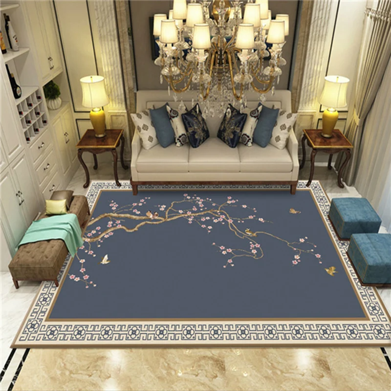 

Modern Minimalist Living Room Bedroom Carpet Chinese Classical Style Landscape Painting Printing Rug Home Coffee Table Floor Mat