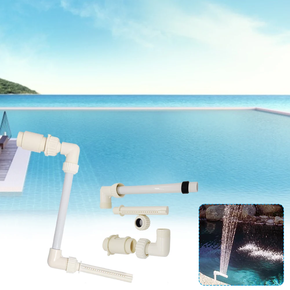 

Swimming Pool Waterfall Fountain Spray Water with Adjustable Sprinklers for Most 1.5" Above in Ground Pool Interfaces Supplies