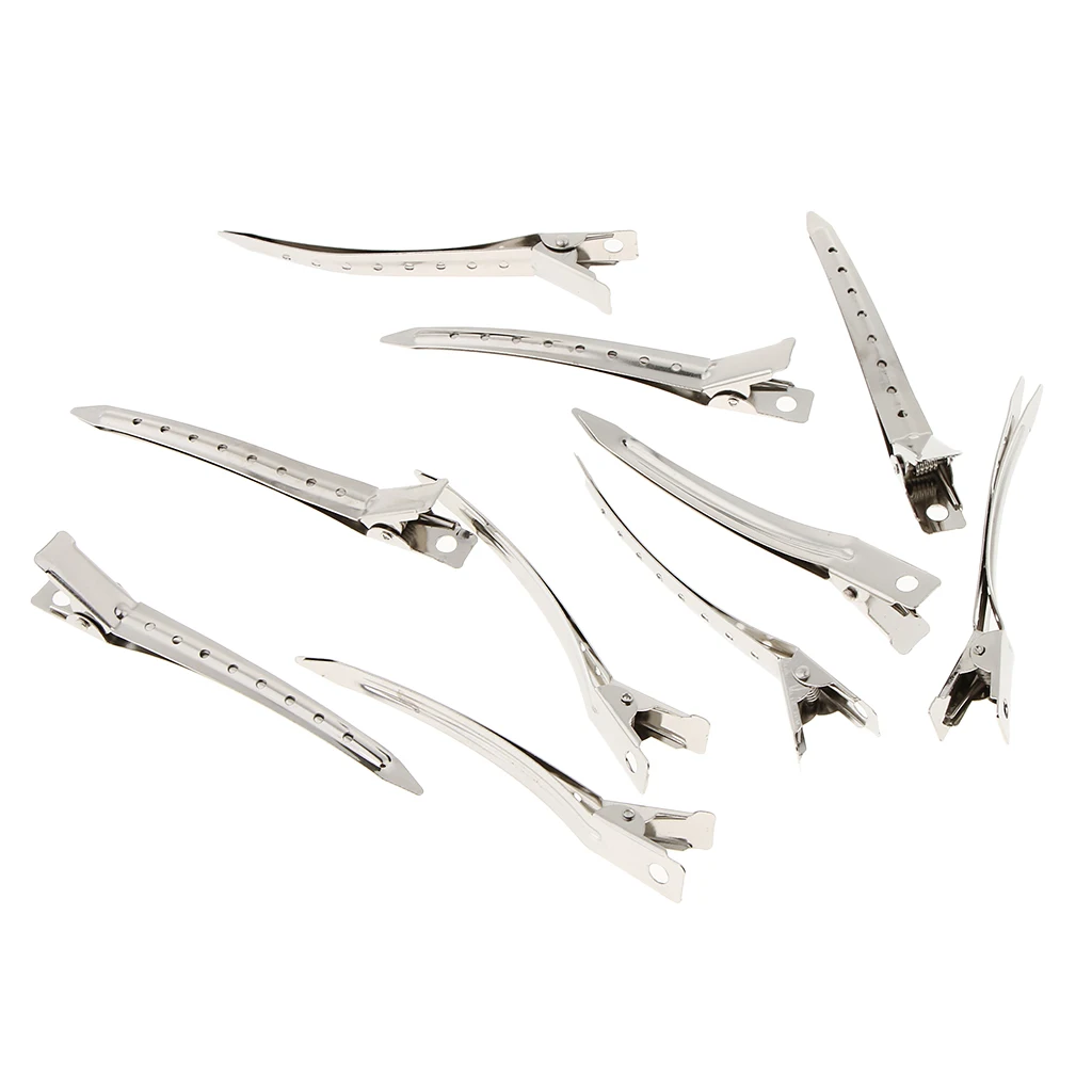 10 шт. металлические серебристые зажимы для волос заколка из крокодиловой кожи 9