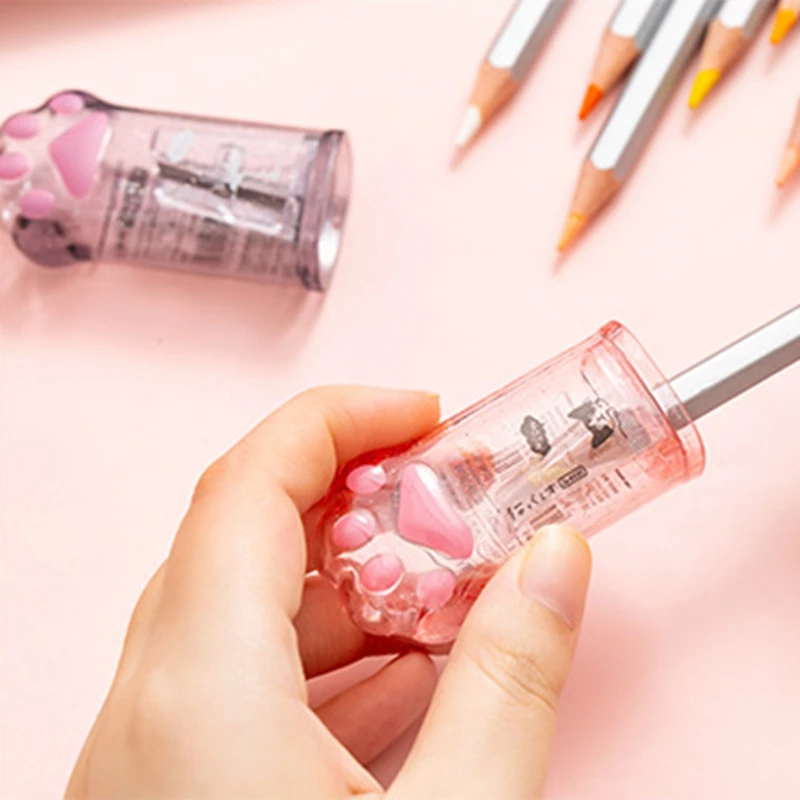 Симпатичная точилка в виде кошачьих лап для карандашей школьные и офисные