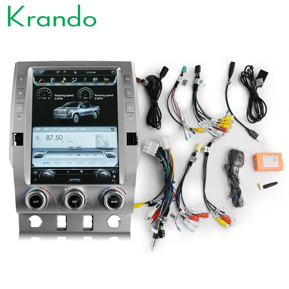 

Krando Android 8.1 12.1" verticial screen car gps navigation for Toyota Tundra 2014-2017 car radio gps