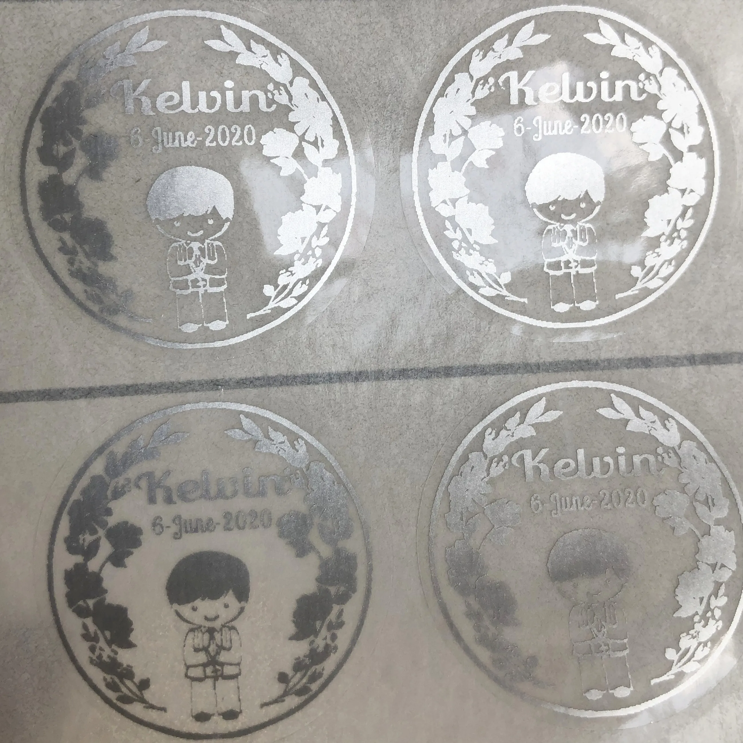 Наклейки серебряные с надписью My First Святое Причастие 50 шт. | Дом и сад