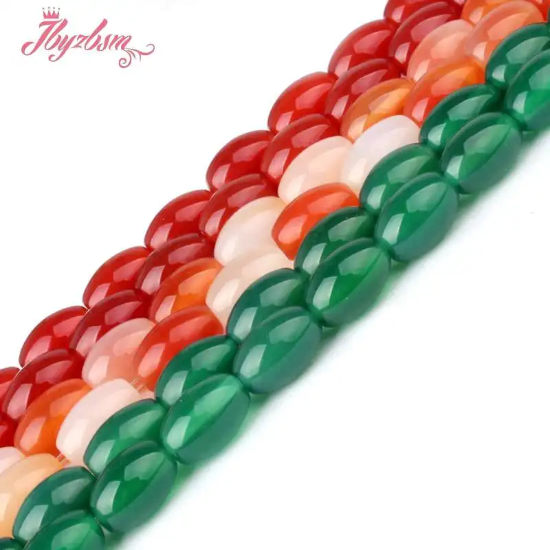 Бусины из натурального агата гладкие овальные бусины 8 х12 мм незакрепленные для