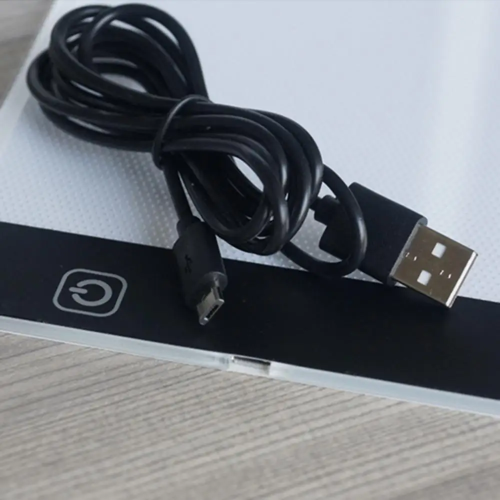 Ультратонкий портативный USB-бокс размера А4 со светодиодной подсветкой для