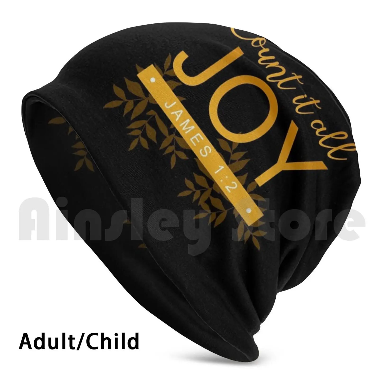 

Count It All Joy-Gold And Black Beanie Hedging Cap DIY Print Cushion Jw Jw Ministry Jw Souvenirs Jw Gifts Jw Gift