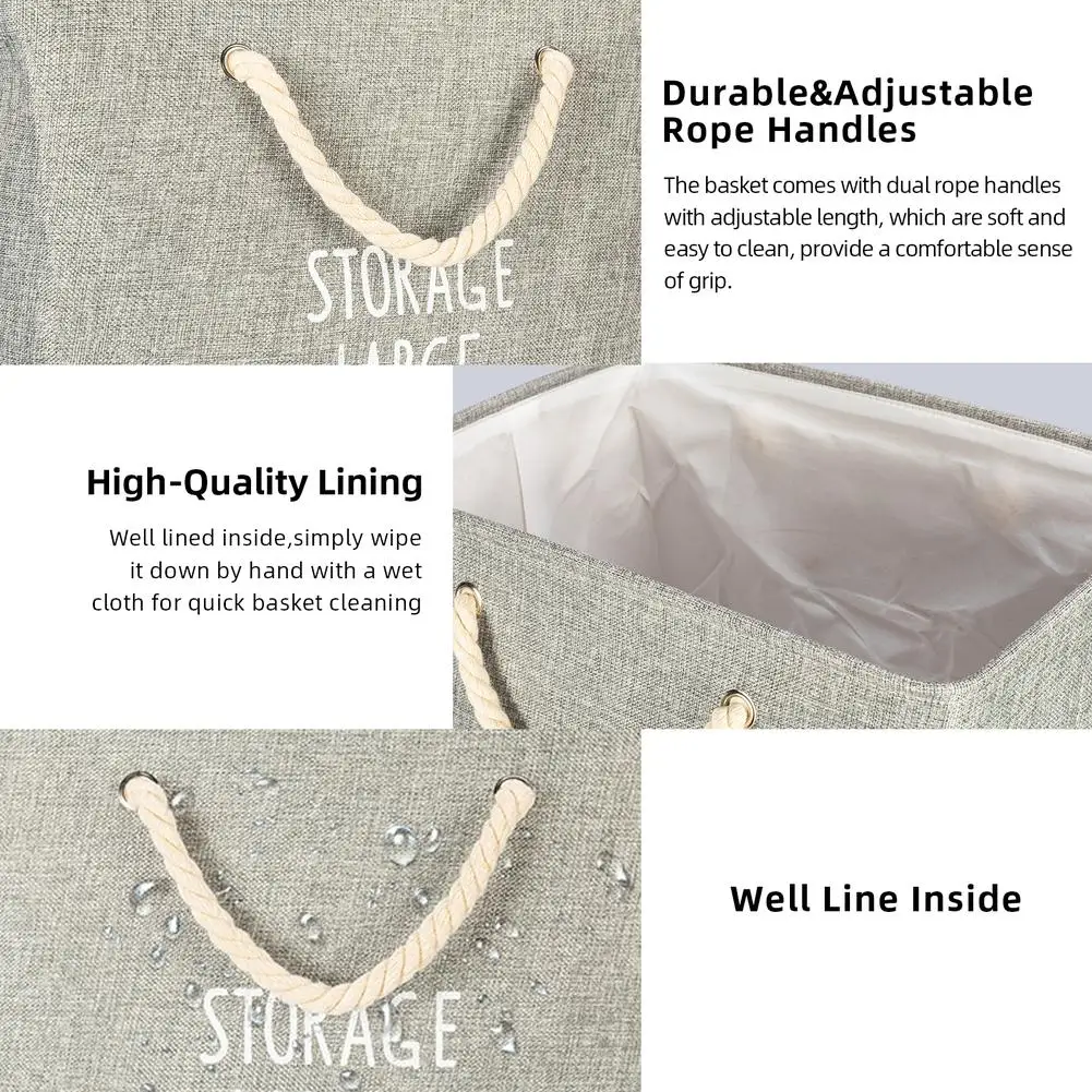 Корзина для белья льняная корзина в скандинавском стиле хранения грязной одежды