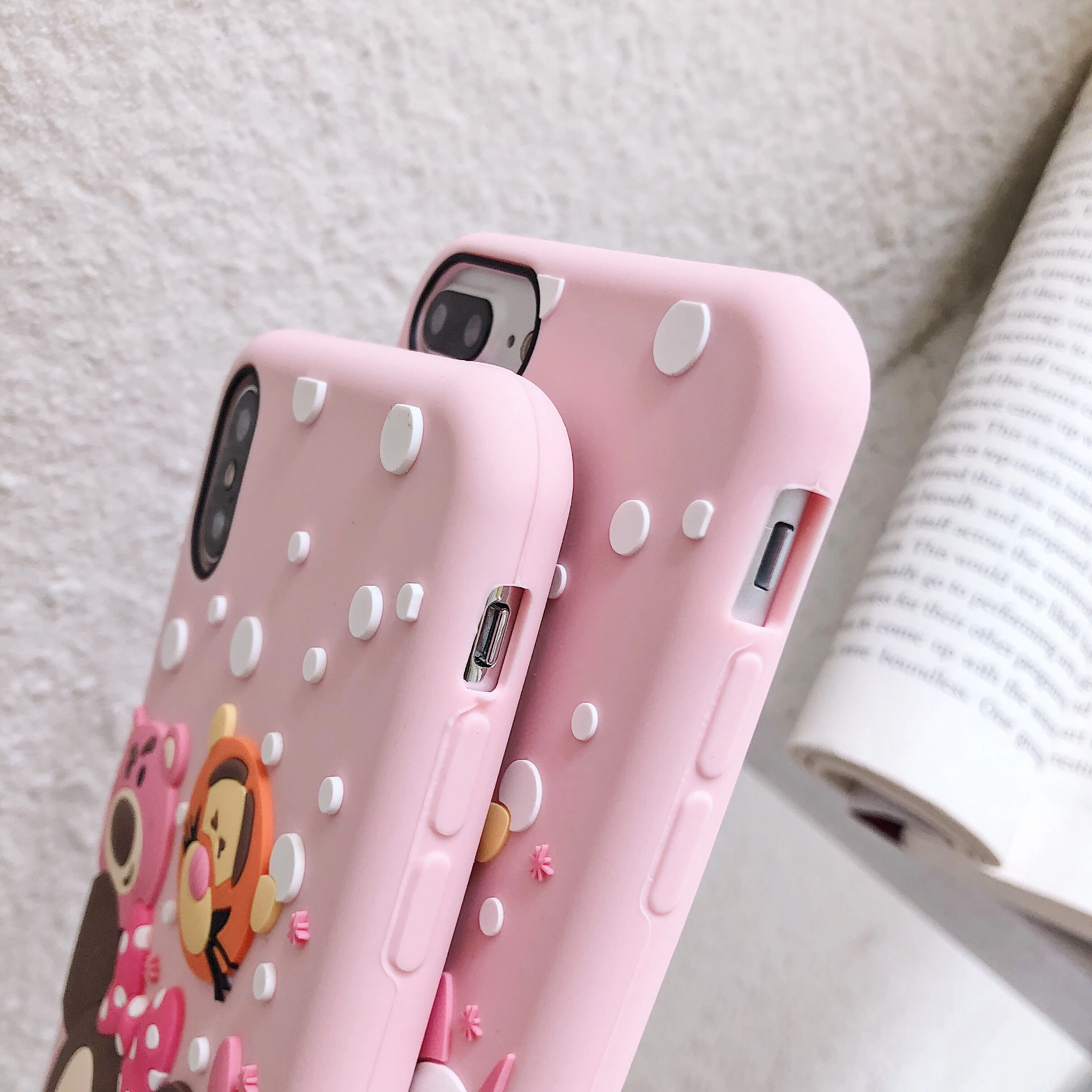 3D мультфильм Розовый Минни животные Телефон чехол для iphone X Xs Max XR 7 8 Plus 6 6s plus