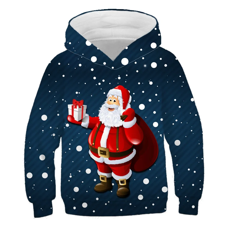 

New Christmas Tree Kids Clothes Funny Christmas Party Santa Claus Hoodies Sweatshirts Baby Boys Clothes Girls Tops Baby Clothing