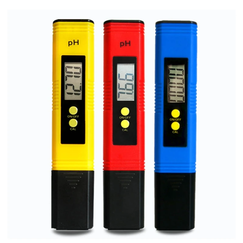 

T8NA Digital LCD PH Meter Pen of Tester Accuracy 0.01 Aquarium Pool Water Wine Urine Automatic Calibration Blue/Red/Yellow