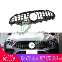 front grille modified gt grille for mercedes benz w257 c257 cls300 cls350 cls450 cls500 2019 2021 car front bumper racing grill