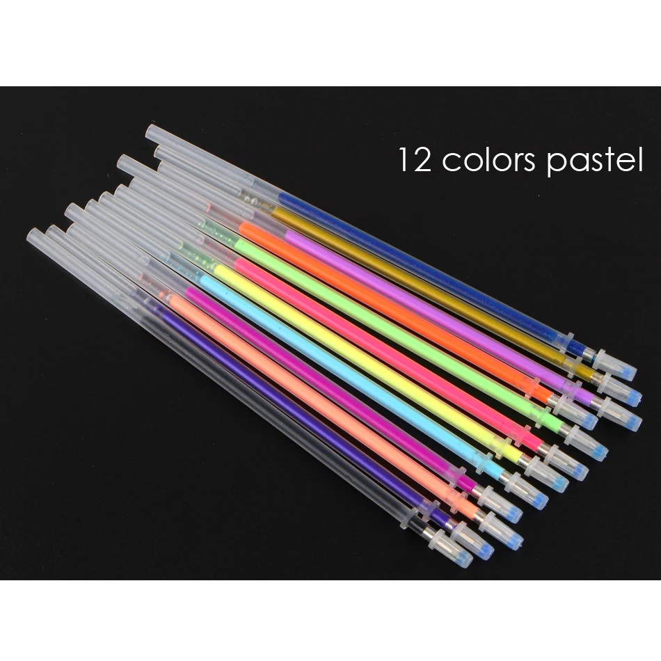 36 Color/set Gel Ink Pen Refills Rollerball Refill Pastel Neon Sketch Drawing Markers Marker Manga Aquarela Capinhas|gel ink pen|gel pen refillink