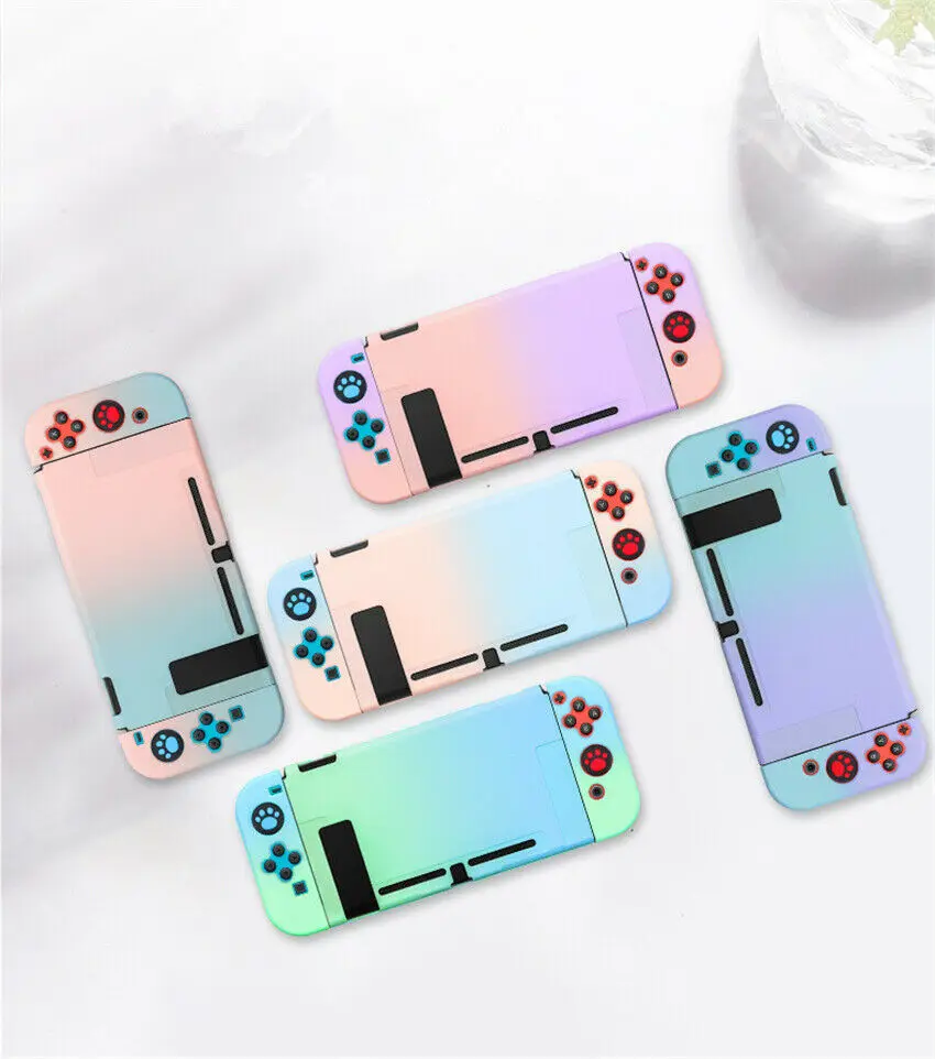 

Kawaii Gradient Colorful Controller Handle Shell Skin Case Cover For Nintendo Switch JOY CON Game Console Protective Case