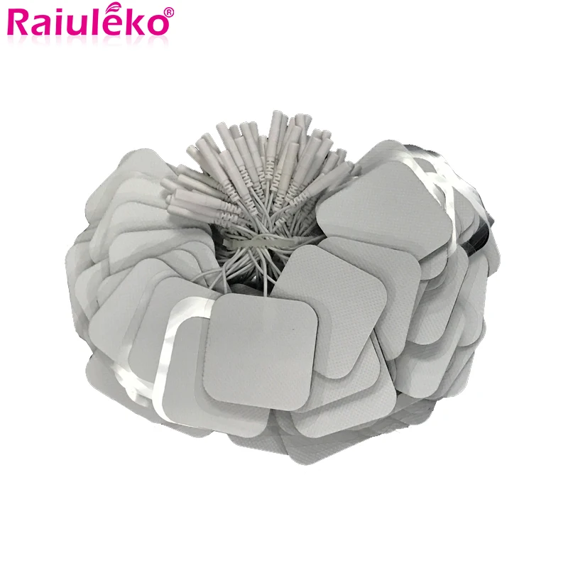 100 шт. = 50 пар 5x5 см Многоразовые ТЭНов контактной колодки/электроды для нервов