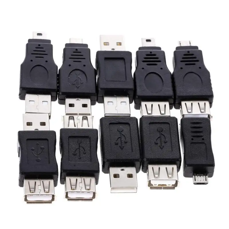 10 шт. OTG 5pin F/M мини переходник адаптер конвертер USB штекер гнездо Micro гаджеты Прямая