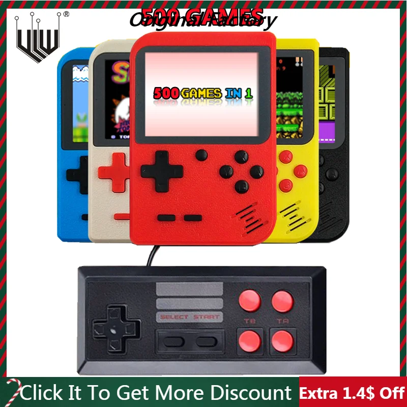

3 inch Handheld Game Consoles 500 IN 1 Retro Video Game Console Pocket 8 Bit Handheld Game Players Gamepads Kids Christmas Gift
