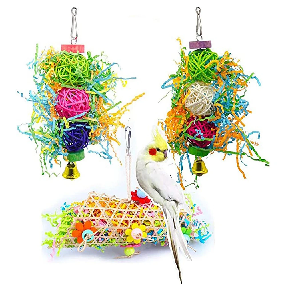 

3 шт., подвесная игрушка-измельчитель для попугаев