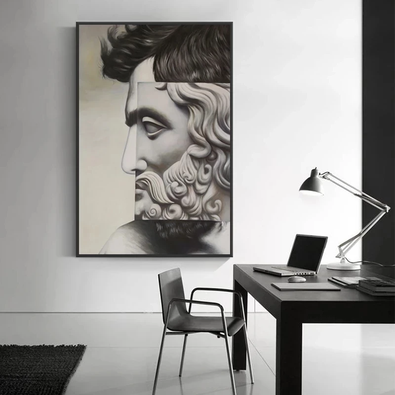 Северная абстрактная статуя человека холст живописи современное изображение стены Микеланджело Дэвид винтажные постеры печати уникальный декор дома.