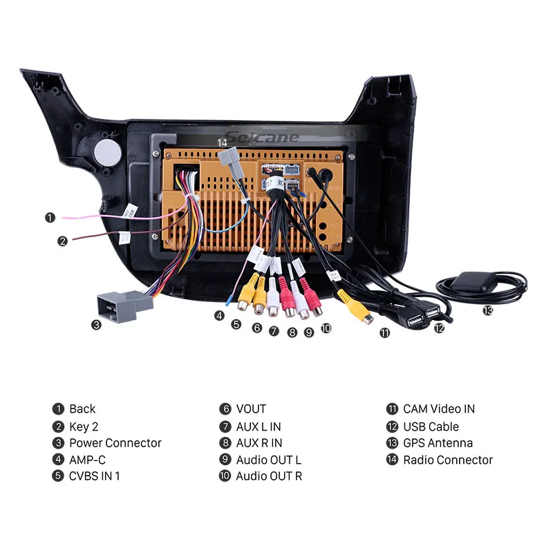 Автомагнитола Seicane 2DIN GPS навигация для HONDA FIT JAZZ 2007 2008 2209 2010 2011 2016 RHD Android 10 0 1 дюйма Wi