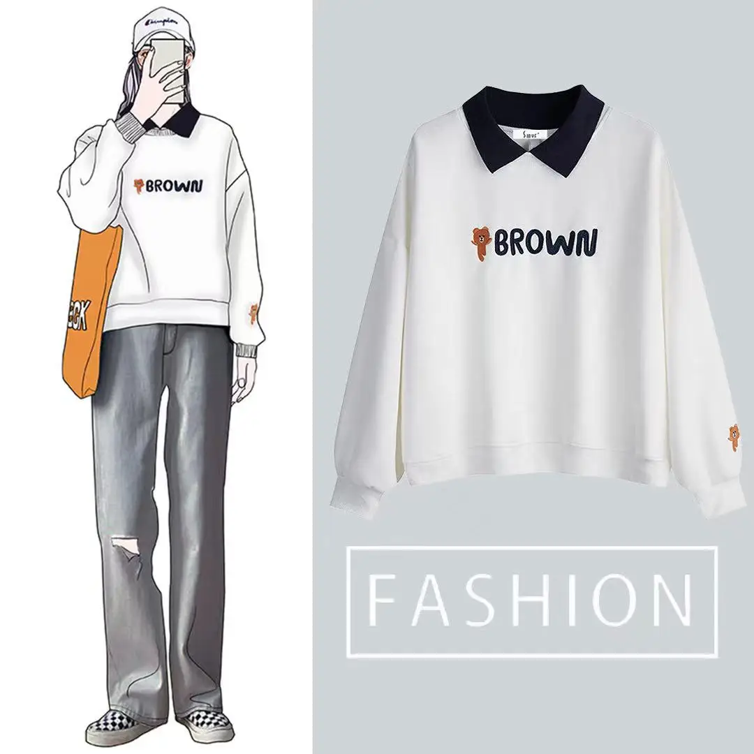 Новинка 2021 корейские худи с графическим рисунком женские зимние топы