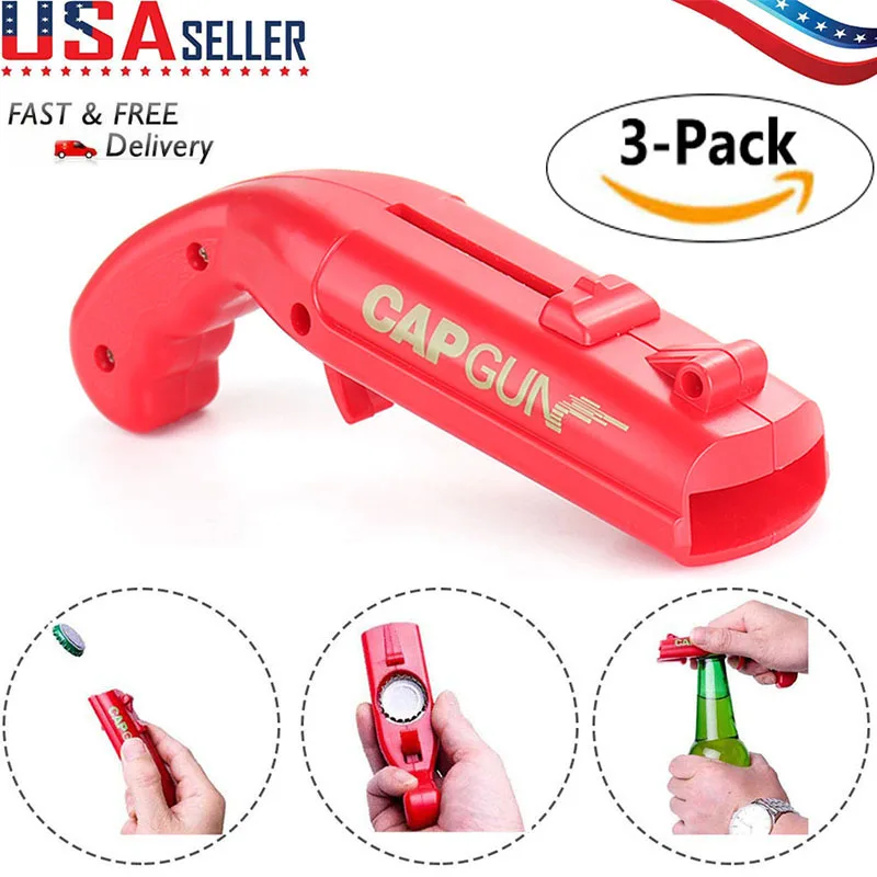 3 пары в упаковке пива открывалка для бутылок Кепки пистолет пусковая установка