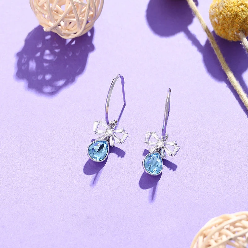 

Трендовые ювелирные изделия 2022, висячие серьги с австрийским кристаллом для девочек, модные женские Висячие серьги, Повседневная бижутерия, рождественские подарки