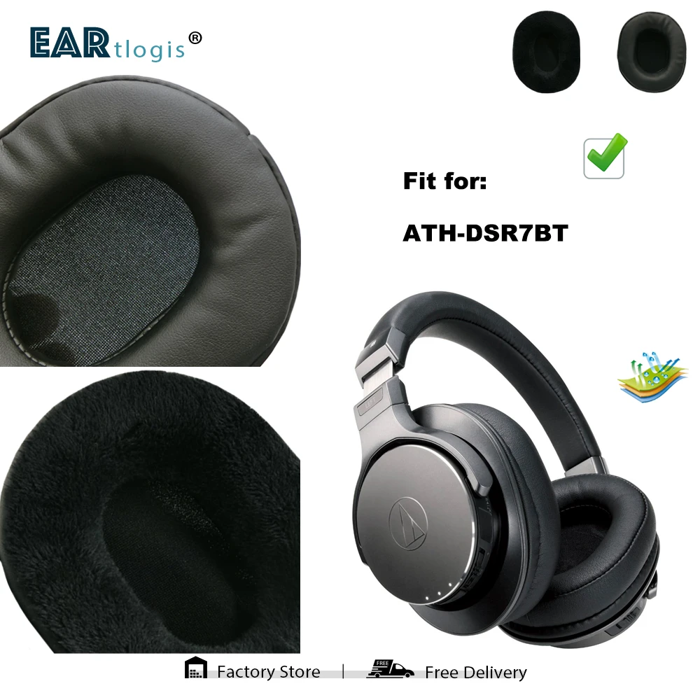 

Replacement Ear Pads for ATH-DSR7BT ATH DSR 7BT 7 BT Headset Parts Leather Cushion Velvet Earmuff Earphone Sleeve Cover