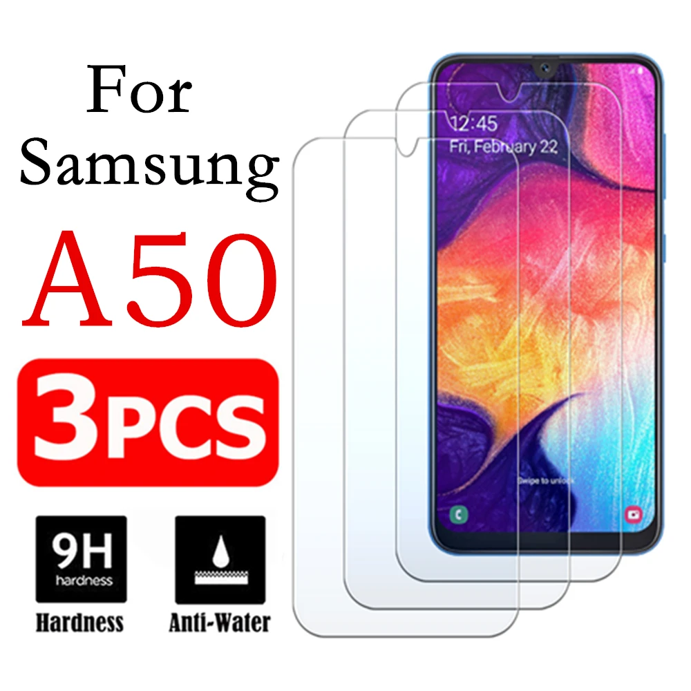 

3pcs a50 protective glass on for samsung galaxy a12 a51 a21s tempered glas 50a screen protector samsun galaxi a 50 armored flims