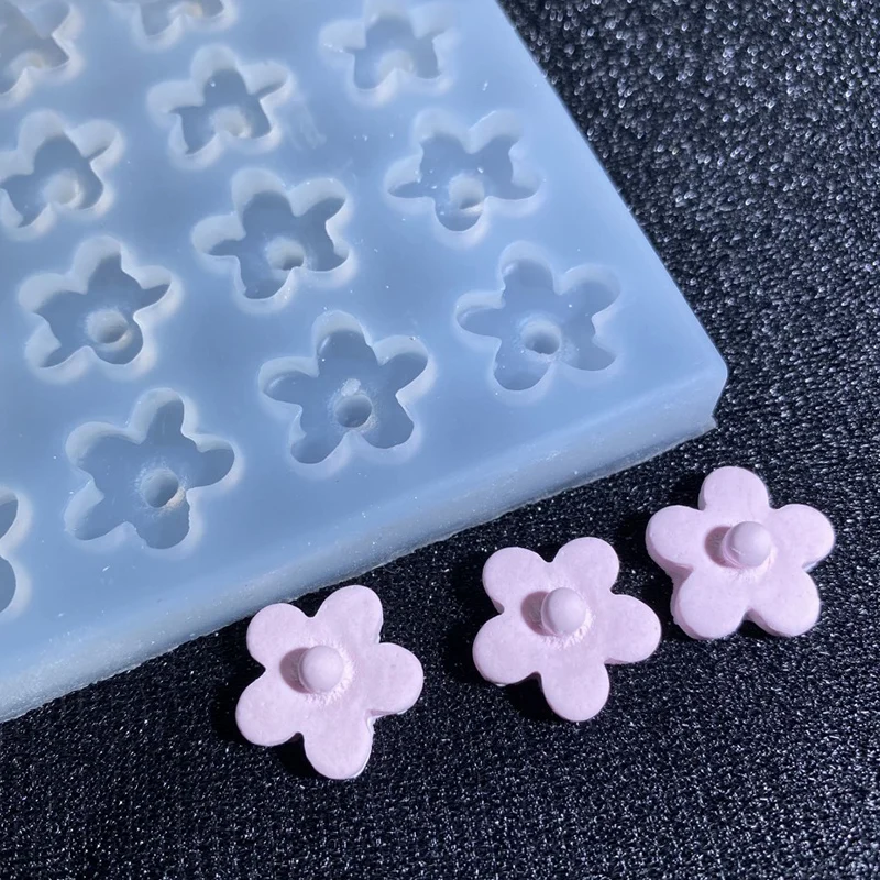 

1 Pc Silicone Epoxy Resin Mold Small Flowers Necklace Earring Pendant Jewelry DIY Jewelry Making Findings Easy To Separate