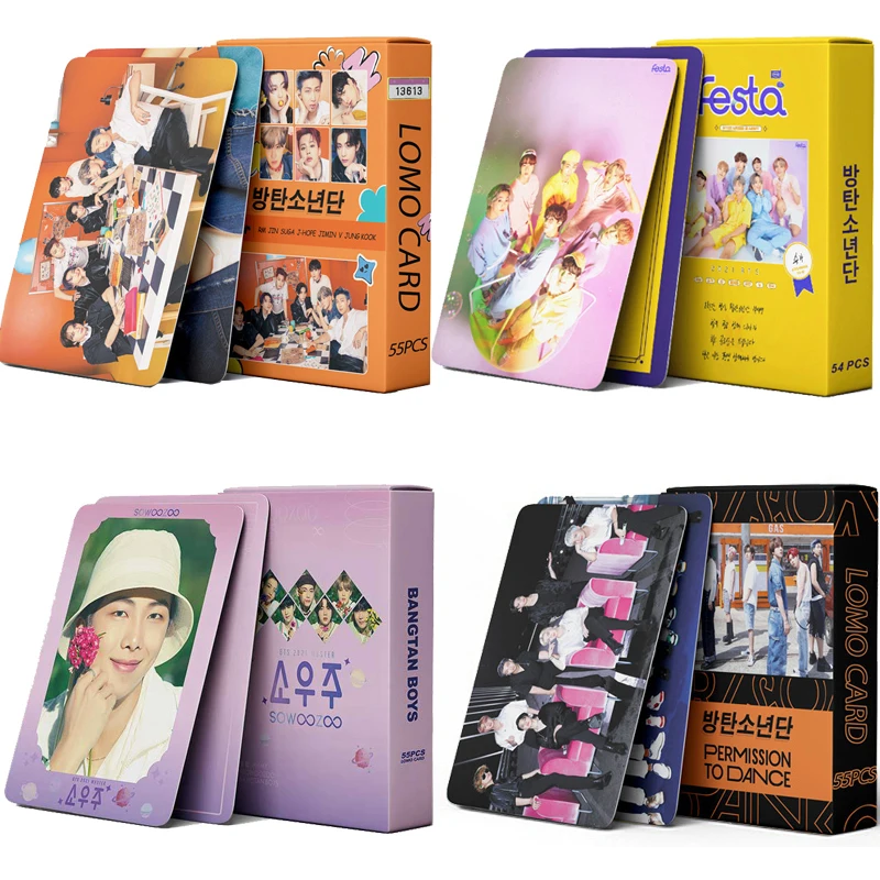 

K-POP Lomo Card South Korean Groups Bangtan Boys BUTTER Festa New Album SOWOOZOO Poster PhotoCard Cards Wall Banner 54PC/SET