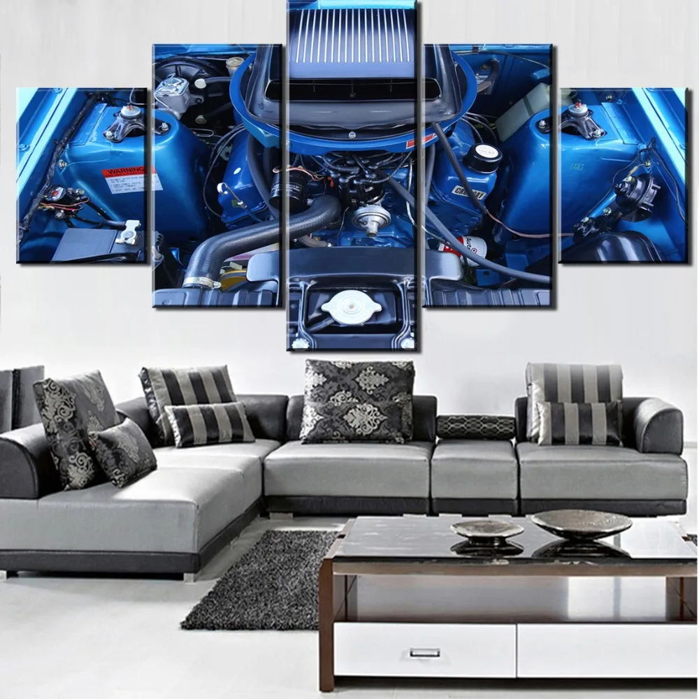 

Ford Falcon GT Engine 5 Pieces HD Prints Wall Art Canvas Posters Paintings for Living Room Office Home Decor Picture Decorations