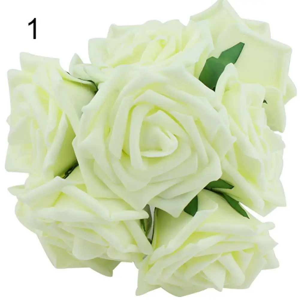 

1 Bouquet 10 Pcs Bridal Bridesmaid Rose Flower Head Party Wedding Bouquets