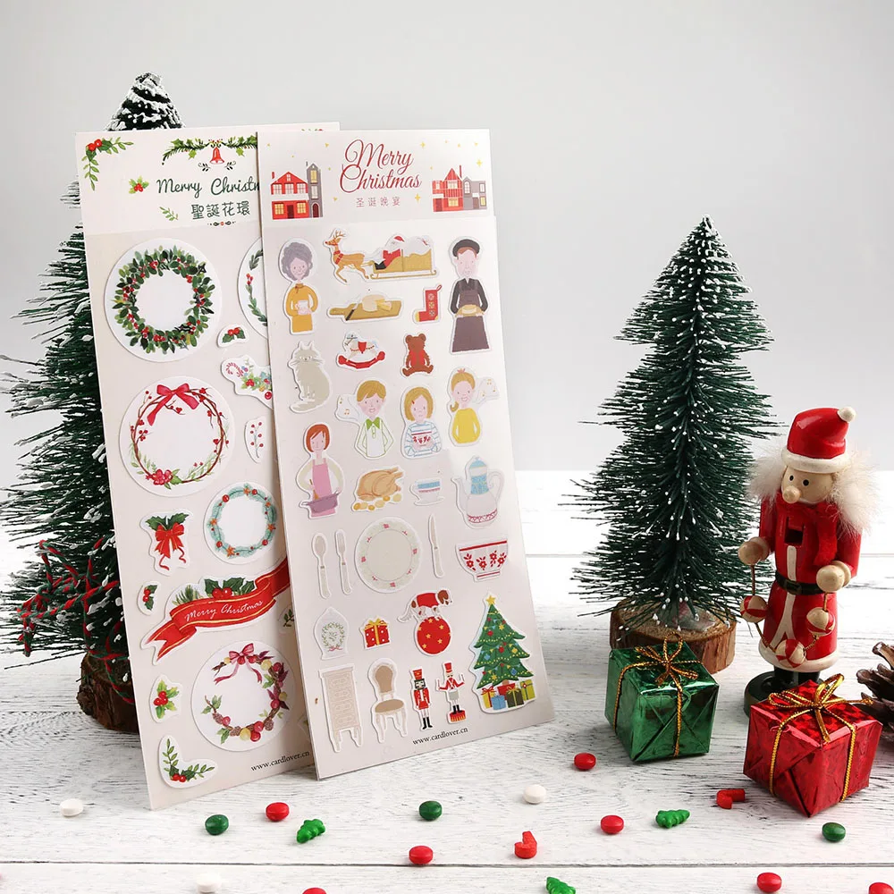 1 шт. рождественские наклейки клейкая декоративная Милая гирлянда Лось вечерние