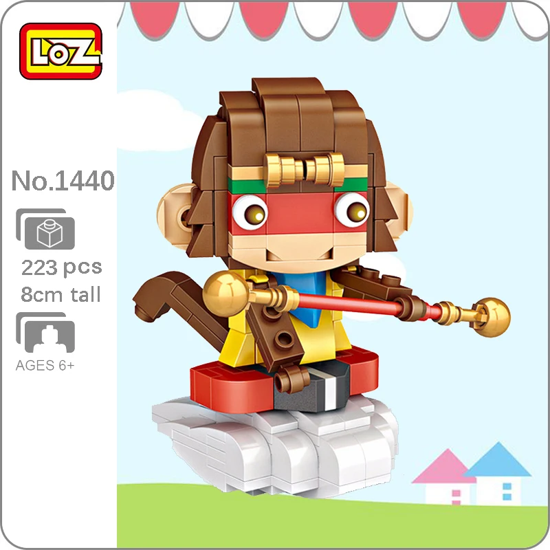 LOZ 1440 Легенда путешествия на запад Обезьяна Король WuKong 3D модель 223 шт. DIY Мини блоки