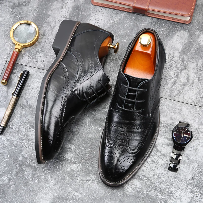 Мужские классические туфли броги CPI дизайнерские Формальные из натуральной кожи
