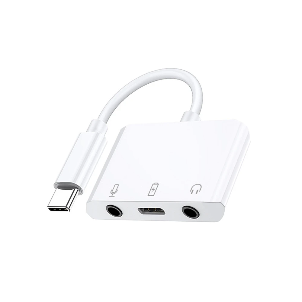 

USB C 3.5mm Headphone Jack Adapter Dual Earphone Digital Smart DAC Audio and Type C Charger Cable Connector For iPad Pro