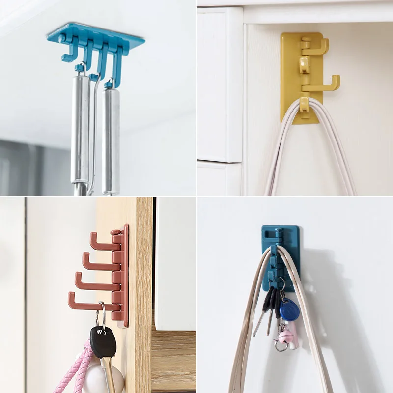 Пластиковый креативный крючок кухонные настенные крючки для дверей без гвоздей 4