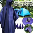 Водонепроницаемый дождевик с капюшоном 3 в 1, мужской дождевик из полиэстера, прочный навес, пончо от дождя, влагостойкий коврик
