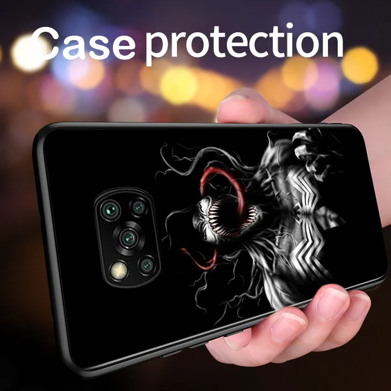Villain Marvel Venom For Xiaomi Poco M4 X4 X3 F3 GT NFC M3 C3 M2 F2 F1 X2 Pro Mi Silicone Black Phone Case Fundas Coque Capa