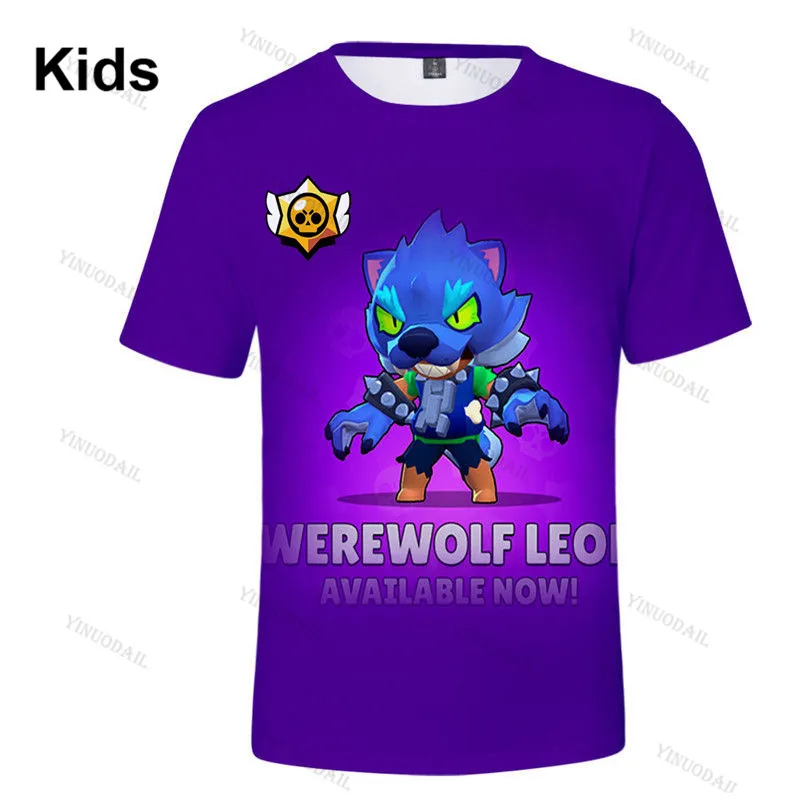 

Mecha Crow and Star, Shooter Kids T-shirt Leon Shooting Game Spike 3D Shirt Tops Boys Girls Cartoon Tops Boys Clothes