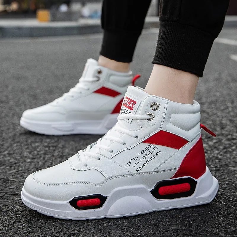 RUIFF/Новинка высокие спортивные мужские туфли износостойкие кроссовки на толстой