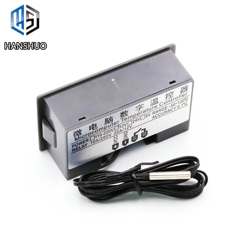 W3230 AC110V-220V DC12V цифровой регулятор температуры красный и синий дисплей 20A-55-120 градусов измерения температуры данных сохранить