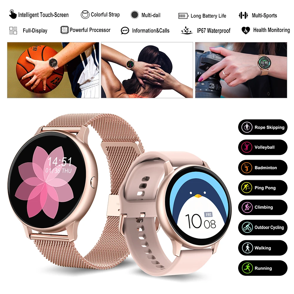 

Smart Watch Women Full Touch sport Smartwatch Men kids waterproof Fitness Tracker wristwatch Heart Rate Monitor For iOS Android